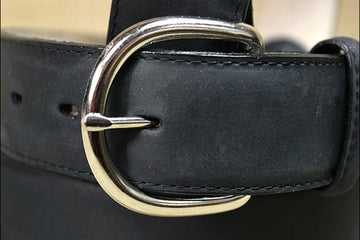 26 In Hilason Classic Western Leather Mens Womens Belt Black